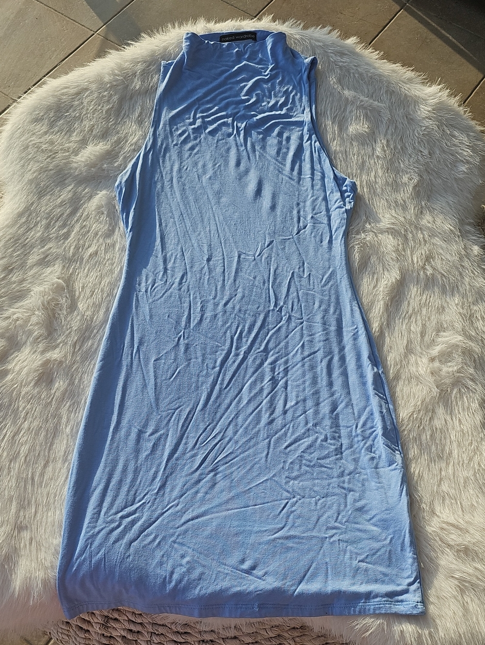 naked wardrobe Sleeveless Mock Neck Mini Dress Nwot